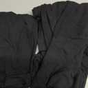 ZFLM Casual Workout Two Piece Outfits for Women Short Sleeve Crop High Waist Foldover Flare Pants Tracksuit Sets Streetwear (X-Small, Black)