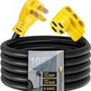 10ft NEMA 10-50P to 14-50R EV Charger Adapter Cord, STW 6AWG/3C, ONLY for Tesla or EV Charging, NOT for RV/Stove/Oven, 50 Amp 3-Prong Stove Plug to 4 Prong EV Charger Adapter, ETL Listed