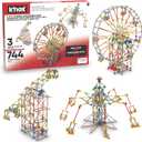 K'NEX - 3-in-1 Classic Amusement Park Building Set - 744 Pieces, Motorized, Kid Construction Set Ages 9+