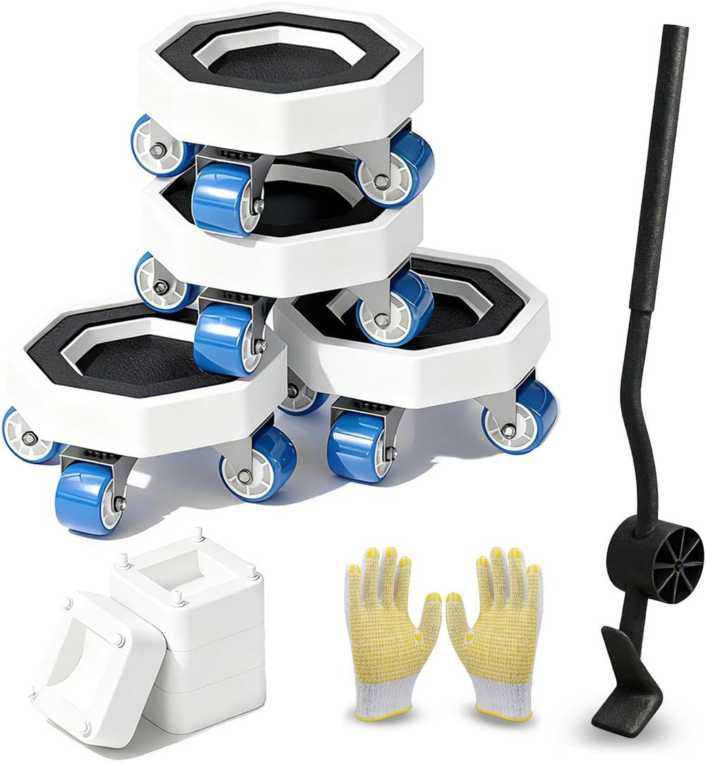Furniture Sliders with Wheels,360 Rotating Furniture Mover Set for Heavy Duty Appliance,Furniture Dollies Rollers Set Tools to Move Couch, Fridge, Washing Machine, Kichen Appliance