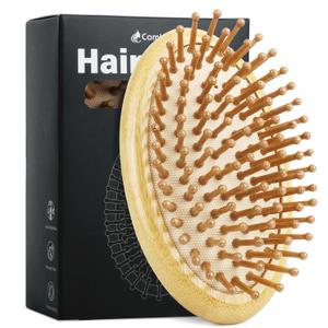 Natural Bamboo Hair Brush(No handle) for Hair Growth, Massaging Scalp, Detangling Brush for Women, Men & Kids, Natural Wooden Hairbrush for All Hair Types