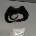 Mens Toupee Hair Piece for Men Frontal Forehead Hairpiece V-shape Natural Hairline Skin PU Around Hair Base Size 0.59x6.29 inch Natural Black