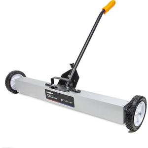 NEIKO 53418A 36-Inch Magnetic Pickup Sweeper with Wheels, Adjustable Handle, and Floor Magnet, Heavy-Duty Magnet to Pick Up Nails, 55-Pound Capacity