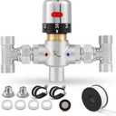 Adjustable Temperature Bypass Sensor Valve Kit for Instant Hot Water Recirculating System Replacement for The Plastic Sensor Valve Compatible With 500800, 500805