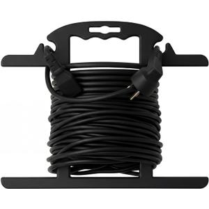 Ripeng 1 Pcs Heavy Duty Extension Cord and Hose Reel with Carrying Handle, Durable ABS H-shape Design Fits 100ft Cord Cable or Water Hose, 50ft Soaker Tube Management (Black)