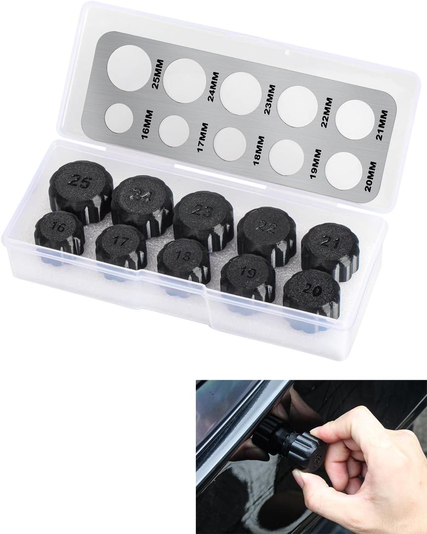 Car Sensor Hole Cutting Template Kit - 1625mm Diameter Compatible - Vinyl Wrap Precision Cutter - Precise Car Radar Hole Cutting Aid - 10-Piece Plastic Templates Set - Car Wrap Tools