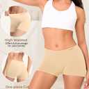 BAMBOO COOL Womens Boyshorts Underwear Seamless Mid Waist Boxer Briefs Full Coverage Stretchy Ladies Panties 5 Pack (L)