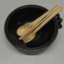 RORBAM Microwave Ramen Cooker,Ramen Bowl Set,Microwave Noodle Bowl With Chopsticks and Spoon, College Dorm Room Essentials for Girls for Boys, Apartment Essentials, BPA-Free. (black) …