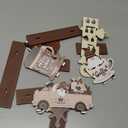 Blosssound 6 Pcs Coffee Bar Decor Sign Coffee Bar Accessories Farmhouse Gnomes Rustic Table Centerpiece Wood Tiered Tray Decor Table Signs for Home Kitchen Ornament