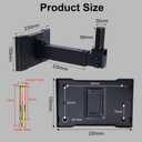 HD-339 Heavy Duty Speaker Wall Mount,Hold up to 100lbs,Speaker Wall Mount Bracket Design for Professional Audio PA Speakers,Screw Hidden (2 Packs Black)