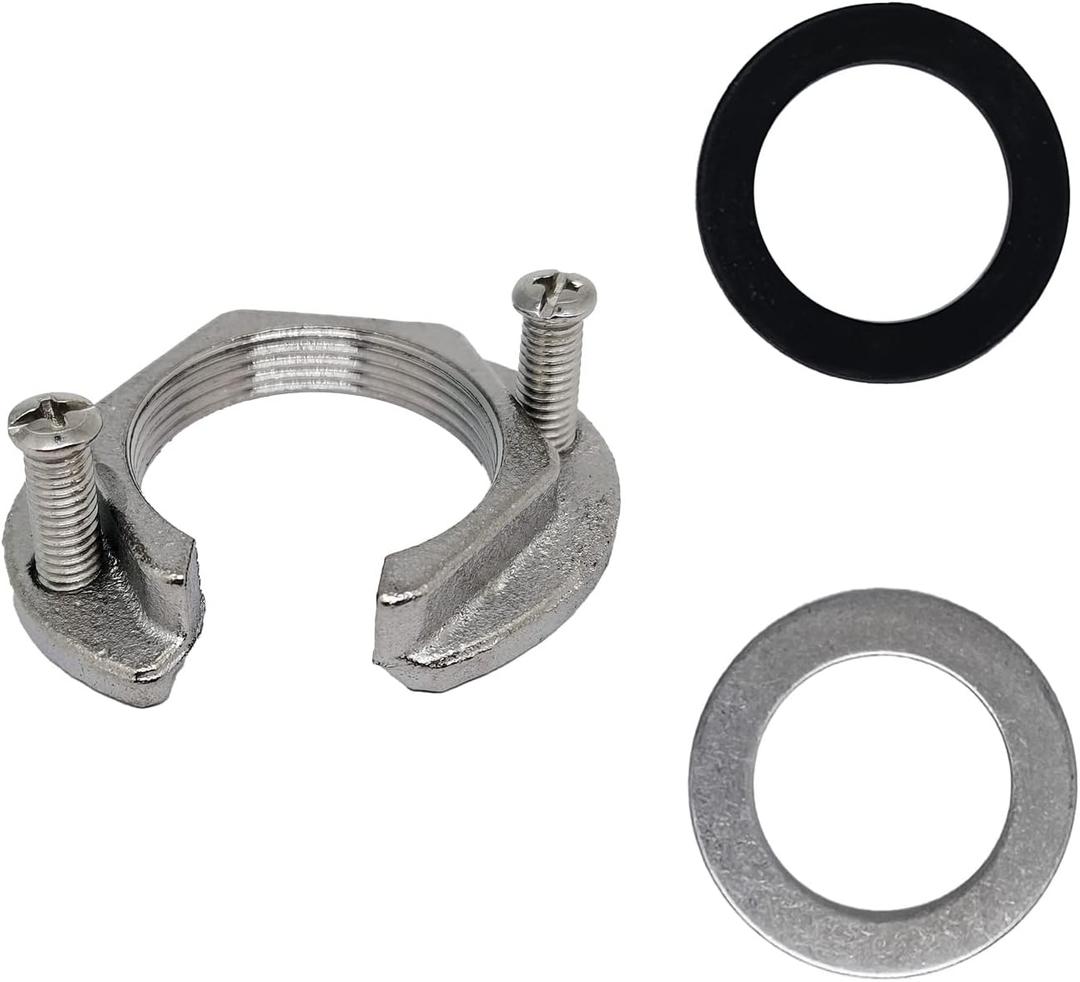 304 Stainless Steel Faucet Lock Nut Anti-Loosening Nut for Faucet Sink Fastener Mounting Fittings of Single Hole Faucet Fixing Parts(1set)