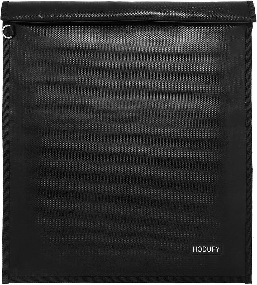 Hodufy Faraday Bag for Laptops (20 x 15 inches), Faraday Cage, Faraday Bags for Phones & Key Fobs, Fireproof & Water Resistant Bag, Anti-Theft Pouch, Anti-Hacking Case Blocker(Black)