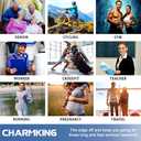 CHARMKING Compression Socks for Women & Men Circulation (3 Pairs) 15-20 mmHg is Best Support for Athletic Running Cycling (Black, S/M)