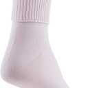 GOLDTOE Women's Classic Turn Cuff Socks (Multipairs) (Medium, White/Pink Assorted (6-pairs))