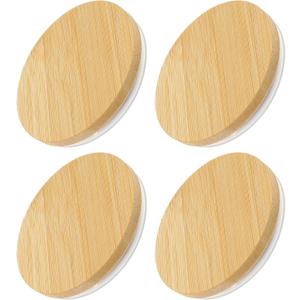4 Pack Wooden Carafe Lids, Wooden Replacement Lid (2.75 ID, 3.15 OD), Lid Only, Carafe Not Included, for Party and Tea and Juice Carafes