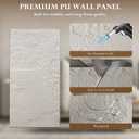 3D Faux Stone Wall Panels, 4PCS PU Stone Panels-47.24"x23.62" Wainscoting Panels for Interior Wall Decor, Waterproof Stone Texture Panels for DIY, TV Wall, Bedroom, Living Room, Office & Home