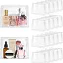 Ohuimrt 24 PCS Mini Clear Makeup Bags Bulk 7.9" x 5.9"x 2" Small Waterproof Travel Toiletry Bags Plastic Organizer Pouches with Zipper for Cosmetics, Swimsuit, Bikini, Women Men Vacation