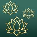 Ferraycle 3 Pieces Metal Lotus Flower Wall Decor Metal Zen Lotus Flower Wall Art Inhale Hollow out Signs Hanging Silhouette Exhale for Bedroom Bathroom Kitchen Garden Hotel Decorations (Gold)