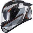 CUTEY Full Face Motorcycle Helmet - DOT Certified, Lightweight, Dual Visor, Ventilated - for Adults Men & Women, Small