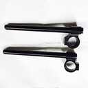 50mm Clip on Handlebars 1" Riser fit 50mm Fork Tube 7/8" Motorcycle bars, 50 mm Clip ons Handlebar CNC Black