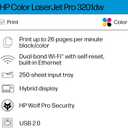 HP Color Laserjet Pro 3201dw Wireless Color Laser Printer, Office Printer, Duplex, Best for Office (499Q9F)