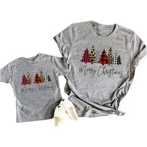 Mama and Mini Shirts Mommy and Me Matching Cute T-Shirts Mother and Daughter Son Gifts Tee (Light Grey1-child)