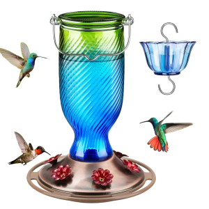 Kingsyard 18oz Bee & Ant Proof Glass Hummingbird Feeders