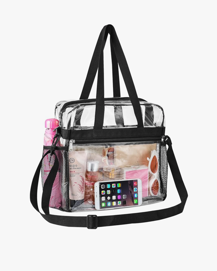 Oraben Clear Bag for Stadium Events 12x6x12 Clear Tote Bag for Women Transparent Lunch Bag for Work Sports Concert