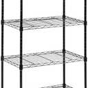 Simple Deluxe 5-Tier Storage Shelves, 21" W x 12" D x 54" H Adjustable Heavy Duty Wire Metal Shelving Unit, Chrome (Black)