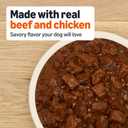 Amazon Basics Wet Dog Food, Cuts in Gravy, Ribeye Flavor, Made with Real Chicken and Beef, 13.2 oz can (Pack of 12) (EXP 08/15/28)