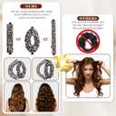3 x Heatless Curls Overnight Hair Curler Set, Heatless Hair Curlers to Sleep In with Detachable & Interchangeable Rod Sizes, No Heat No Damage, Create Natural Waves, Suitable Gifts for Women (Brown leopard print)