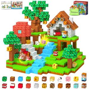 Coodoo Magnetic Blocks, Magnet Tiles Building Blocks STEM Montessori Toddler Kids Toys for Boys Girls Ages 3+, Educational Construction Outdoor Toys, Classroom Must-Have Learning Sensory Gifts