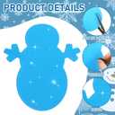 Marspark 48 Pcs Snowman Snowflake Crafts Winter Foam Cutouts Winter Craft Bulletin Board Decorations Snowflake Snowman Foam Decor for Christmas Home Office Classroom Decorations