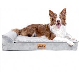 Dog Bed Large Sized Dogs, Orthopedic Dog Sofa Pet Bed, Waterproof Memory Foam Dog Bed, Large Dog Couch Bed with Washable Removable Cover, Grey - 35x27.95x6.3in
