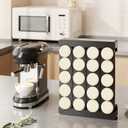 Walbest 20 Pods K Cup Holder for Coffee Bar Organizer, Wall Mount Coffee Capsule Organizer Coffee Bar Accessories, Coffee Pods Carousel Organizer Stand for Home Office Kitchen Counter Organizer Black