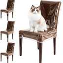 4 Pack Plastic Dining Chair Covers, Transparent Waterproof Chair Covers Reusable Plastic Seat Protectors for Kitchen, Restaurant, Hotel, Party, Outdoor