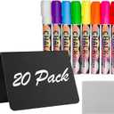 Mini Chalkboard Signs for Food, 20Pcs Small Food Labels for Party Buffet Food Signs, Reusable and Reserved Table Sign, Catering Supplies Buffet Display Food Tags Place Cards, with 8Pcs Chalk Markers