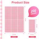 200 Pcs Orange Gingham Napkins - 3-Ply Disposable Orange and White Checkered Paper Napkins, Buffalo Plaid Guest Hand Towels for Christmas Bathroom Wedding Birthday Party Dinner Picnic (Orange)