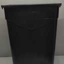 Winco Slender Trash Can, 23-Gallon, Black