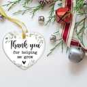 Gossby Gift for Teacher Women, Men - Thank You for Helping Me Grow Christmas Ornament - Appreciation, Thank You, for Teacher from Student - 2025 Xmas Tree Decor