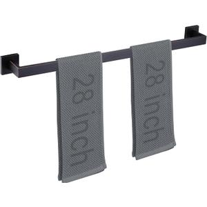 LANC 28-Inch Towel Bar for Bathroom Wall Mounted, Oil Rubbed Bronze Towel Rack Square Towel Hanger SUS304 Stainless Steel Towel Rail Towel Rod Kitchen Lavatory Hand Towel Holder, A8804ORB-7P1