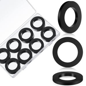 Pangda 30 Pcs Oil Resistant Rubber Washers 1-1/2" OD x 1" ID x 1/8" Thickness Industrial Flat Rubber Spacer Flat Black Washers Grommets for Bolts Spacers Vibration Suppression
