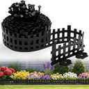 50FT No Dig Landscape Edging Kit 4-4.7 in Tall Arched Design Garden Edging Border with 80 PCS Spikes Flexible Plastic Lawn Edge Fence for Flower Bed Pathway Tree Yard Grass