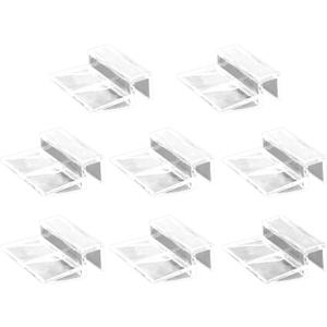 RUIAN Aquarium Glass Cover Clip, 8Pcs Fish Tanks Acrylic Support Holder Aquarium Lid Clips Clamps Clear Universal Lid Clips 10mm