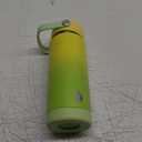 BJPKPK Insulated Water Bottle with Straw Lid, 18oz Thermo Water Bottles, Flex Handle & Non-slip Boot, BPA Free Leak Proof Stainless Steel Metal Thermo, Tumblers, Cups,Fresh Green