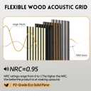 4 Pack Wood Panels for Wall, 47.2"23.6" Wood Slat Acoustic Panels for Wall, Soundproof Panels, 3D Fluted Panels for Interior Decor (Grey)