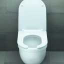 Seat ring Starck 3 whiteopen- front2-pieceplast.hingesSCel.