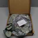 Hairui Lighted Artificial Eucalyptus Garland 6FT 96 LED Battery Operated Faux Vine Lights with Timer for Spring Wedding Backdrop Wall Decor