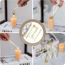 Gold Taper Candle Holders, Candlestick Holders, Candle Holders with 3 in 1 Candle Accessory Set, Metal Candle Stand for Mantle Table Centerpiece, Weddings, Dining, Housewarming(Set of 6)