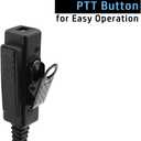 Earpiece Headset Replacement for Motorola Radio BPR40 CLS1110 CLS1410 CP110 CP185 CP200D DEP450 DLR1020 DLR1060 PR400 RDM2070D RDU4100 RDU4160D RDV5100 RMM2050 RMU2040 RMV2080 2-pin Air Tube